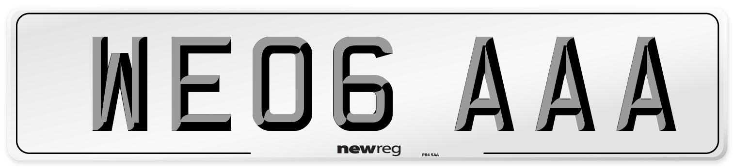 WE06 AAA Number Plate from New Reg